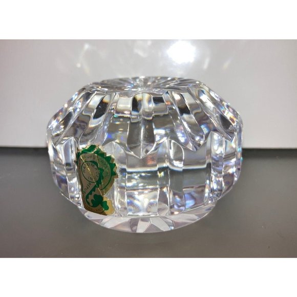 *Waterford Round Cut Clear Crystal Faceted Paperweight - Picture 5 of 10